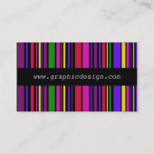 Moderne Multi-Color-Barcode-Visitenkarte Visitenkarte (Rückseite)