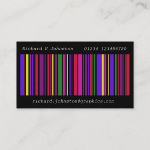 Moderne Multi-Color-Barcode-Visitenkarte Visitenkarte