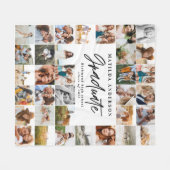 Moderne Multi-Foto-Absolventin stilvolle Klasse vo Fleecedecke (Vorderseite (Horizontal))