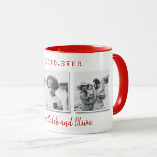 Moderne Multi-Foto beste Vater Väter Tag Rote Gesc Tasse
