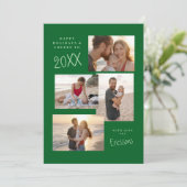 Moderne Multi-Foto Collage Card Feiertagskarte (Stehend Vorderseite)