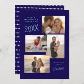 Moderne Multi-Foto Collage Card Feiertagskarte (Vorne/Hinten)