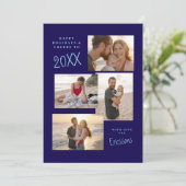 Moderne Multi-Foto Collage Card Feiertagskarte (Stehend Vorderseite)