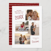 Moderne Multi-Foto Collage Card Feiertagskarte (Vorne/Hinten)