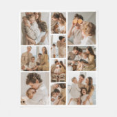 Moderne Multi-Foto Collage-Familie Fleecedecke (Vorderseite)