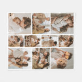 Moderne Multi-Foto Collage-Familie Fleecedecke (Vorderseite (Horizontal))