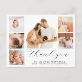 Moderne Multi-Foto Collage Geburtsankündigung Postkarte (Vorderseite)