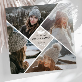 Moderne Multi-Foto Collage Graduation Party Einladung