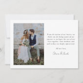 Moderne Multi-Foto Collage Hochzeit Dankeskarte (Rückseite)