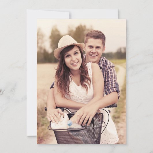 Moderne Multi-Foto Collage Hochzeit Save The Date (Rückseite)