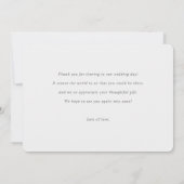 Moderne Multi-Foto Collage Liebe und Dank Hochzeit Dankeskarte (Rückseite)