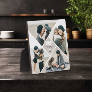 Moderne Multi-Foto Collage MAMA Geschenk Fotoplatte