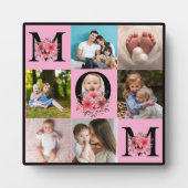 Moderne Multi-Foto Collage MAMA Gift Plaque Fotoplatte (Vorderseite)