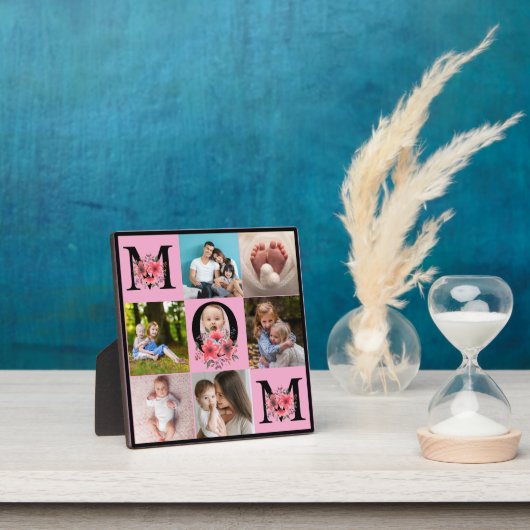 Moderne Multi-Foto Collage MAMA Gift Plaque Fotoplatte (InSitu)