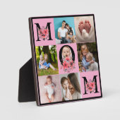Moderne Multi-Foto Collage MAMA Gift Plaque Fotoplatte (Vorderseite)