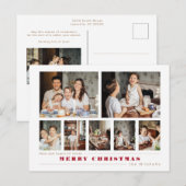 Moderne Multi-Foto Collage mit benutzerdefiniertem Postkarte (Vorne/Hinten)