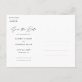 Moderne Multi-Foto Collage Wedding rettet das Datu Einladungspostkarte (Rückseite)