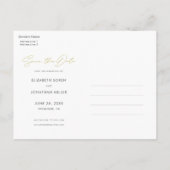 Moderne Multi-Foto Collage Wedding rettet das Datu Einladungspostkarte (Rückseite)