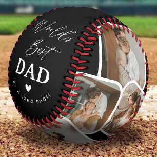 Moderne Multi-Foto Collage Weltbesten Vater Baseball