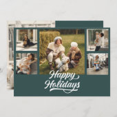 Moderne Multi-Foto-Ferienkarte Einladung (Vorne/Hinten)