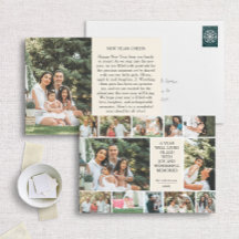 Moderne Multi-Foto-Fotokarte für das neue Jahr 12