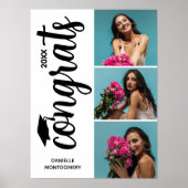 Moderne Multi-Foto-Graduierungspartei Poster (Vorne)