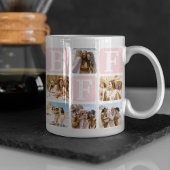 Moderne Multi-Foto-Grid-BESTE FREUNDIN rosa Kaffeetasse