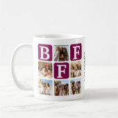 Moderne Multi Foto Grid BESTE FREUNDIN Wein Kaffeetasse (Links)