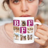 Moderne Multi Foto Grid BESTE FREUNDIN Wein Kaffeetasse