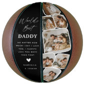 Moderne Multi Foto Grid World ist der beste Vater Basketball (Vertikal)