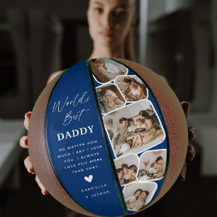 Moderne Multi Foto Grid World ist der beste Vater Basketball