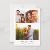 Moderne Multi-Foto-Hochzeit Save The Date (Vorderseite)