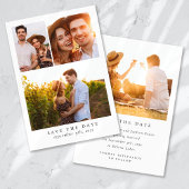 Moderne Multi-Foto-Hochzeit Save The Date
