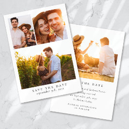 Moderne Multi-Foto-Hochzeit Save The Date