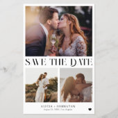 Moderne Multi-Foto Hochzeit sparen das Datum Flyer (Vorne)