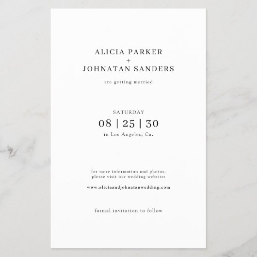 Moderne Multi-Foto Hochzeit sparen das Datum Flyer (Hinten)