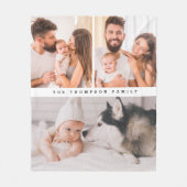 Moderne Multi-Foto-Personalisierte Einfache Zuhaus Fleecedecke (Vorderseite)
