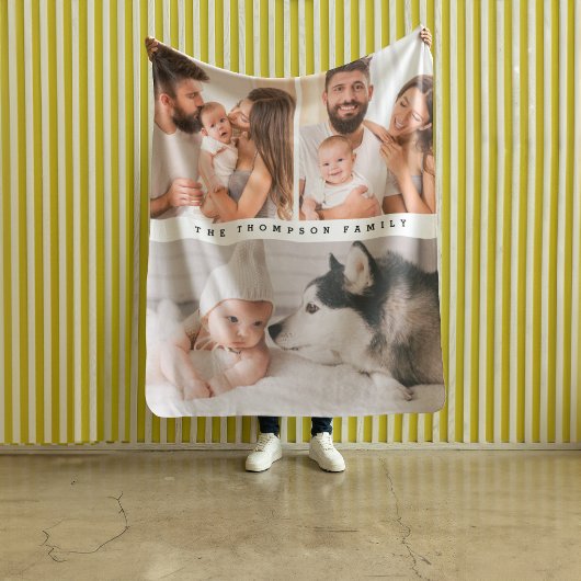 Moderne Multi-Foto-Personalisierte Einfache Zuhaus Fleecedecke