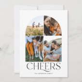 Moderne Multi-Foto-Rost-Weihnachten 4 Foto (Vorderseite)