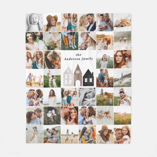 Moderne Multi-Foto-Skandale Fleecedecke (Vorderseite)