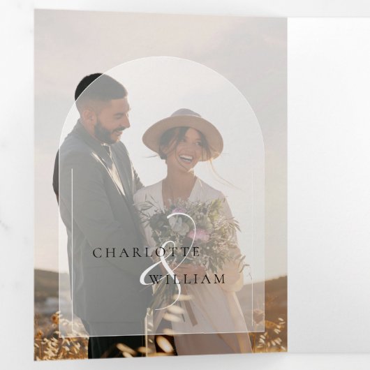 Moderne Multi-Foto-UAWG Dreifach Gefaltete Einladung (Innen Erste Seite)