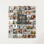 Moderne Multiband zum 90. Geburtstag Wandteppich (Vorderseite)