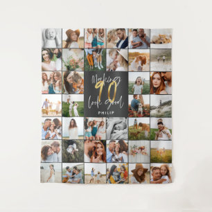 Moderne Multiband zum 90. Geburtstag Wandteppich