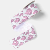 Moderne Multiberry-Blätter Muster Satin Ribbon Satinband (Rückseite)