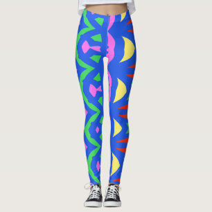Moderne Multicolor-abstrakte "Ratti_Creative_Arts" Leggings