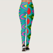 Moderne Multicolor-abstrakte "Ratti_Creative_Arts" Leggings (Rückseite)