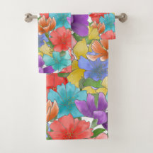Moderne Multicolor-Aquarellblume