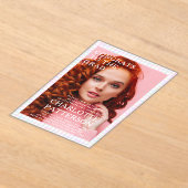 Moderne Multicolor Gingham Foto Graduation Party Acryleinladungen (Ablage )