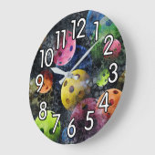 Moderne Multicolor-Pickleball-Uhr Große Wanduhr (Winkel)