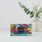 Moderne Multicolor Wasserfarben Blume Cool Abstrak Visitenkarte (Stehend Vorderseite)